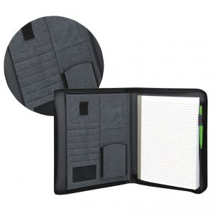 Poslovna mapa A4 z zadrgo VAASA siva - (82067)